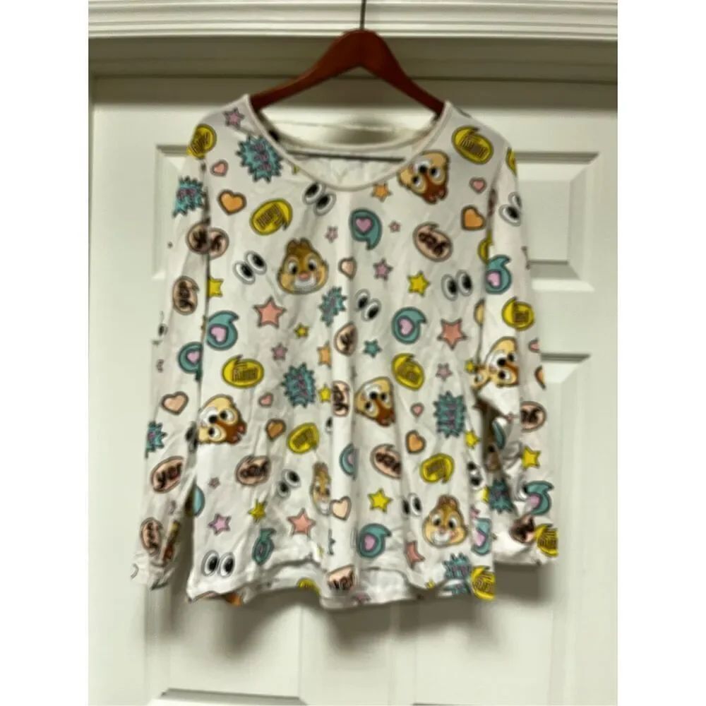 Disney Chip and Dale 2Pc. Pajama Set sz 2X EUC